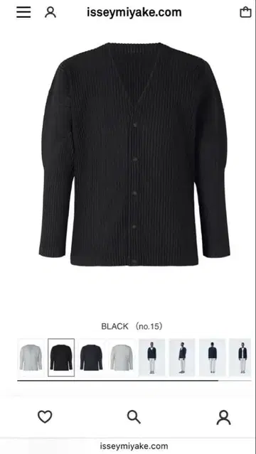 옴므플리세 BASICS 가디건 사이즈 2