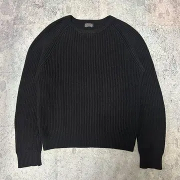 90s 홍콩제 LANDS' END 랜드스엔드 코튼 니트 블랙