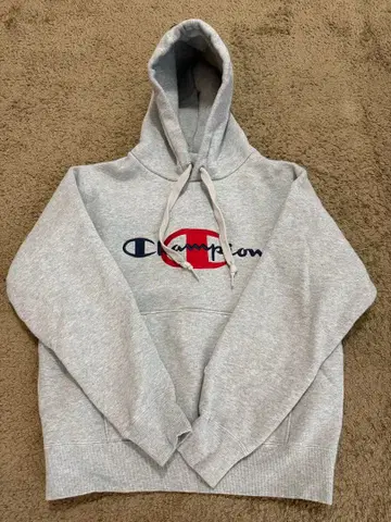 Champion x Atmos. 그레이 후드티