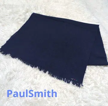 PaulSmith 멀티 컬러 로고 대형 스톨 머플러 울 100%