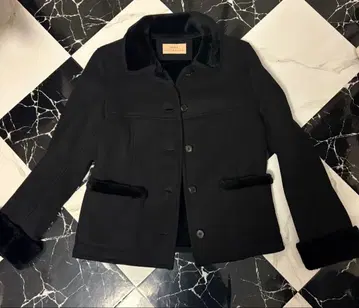 컨디션 최상 블랙 울 혼방 자켓