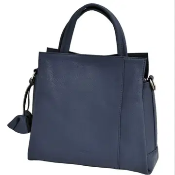 BARCOS 발코스 소가죽 2Way 핸드백 네이비