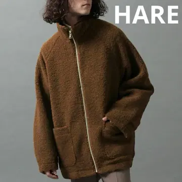 HARE 보아 자켓 브라운