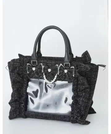 Ank Rouge 확정 팬서비스 마법의 주문 트위드 Bag 대 블랙