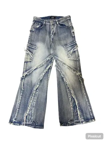 부츠컷 데님 플레어 데님