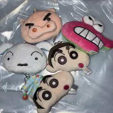 짱구는 못말려(크레용 신짱) 페이스 봉제 인형 5개 세트