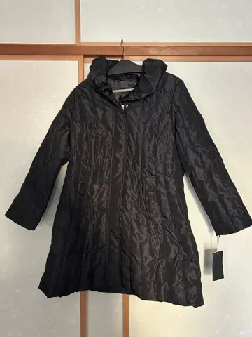 noa-ge 옷깃 달린 롱 다운 자켓