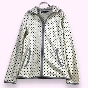 UNIQLO 유니클로 마이크로 플리스 지퍼 후드티 도트 무늬 [ M ]