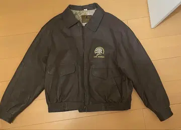 구제 의류 LIFE MEMBERS 가죽 자켓 A-2 타입 브라운