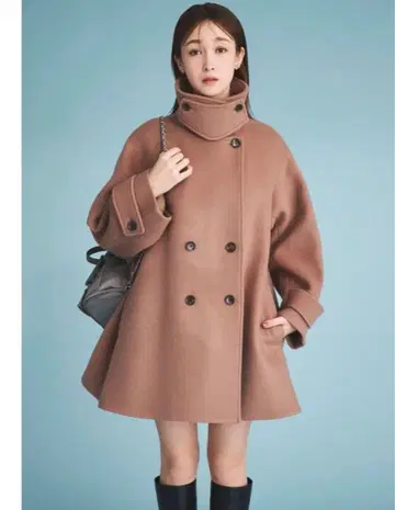 A라인 울 미들 코트