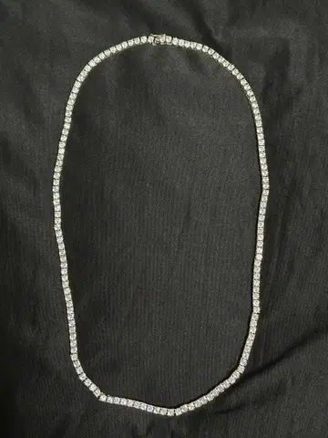 테니스 체인 목걸이 실버 925 지르코니아 50cm