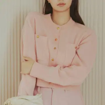 [ 미사용 새상품 ] 코코딜 퓨어울 포켓 가디건 핑크 SIZE2