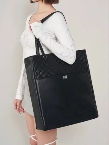 Darich DD 퀼팅 멀티 토트백 BLK