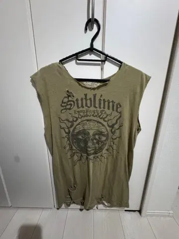 00s Sublime 슬리브리스 밴딩t셔츠 그런지 리메이크