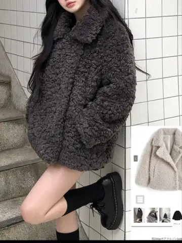 [택 포함 새상품] GRL 옷깃 2Way 보아 블루종 블랙