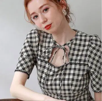 DEICY 미니 체크 타이트 원피스