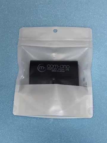 com-ono 러버 터치 가죽 마이크로 월렛 블랙