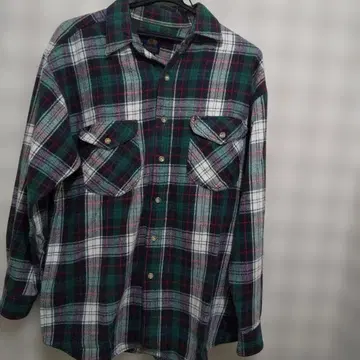 TransPosition 체크 무늬 플란넬 셔츠 M 사이즈 옴브레 체크