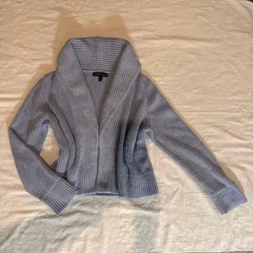 BANANA REPUBLIC 리브 가디건 S 스카이블루 코튼 혼방