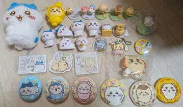 치이카와 (먼작귀), 하치와레, 토끼 등 캔뱃지, 봉제 인형, 키링 세트