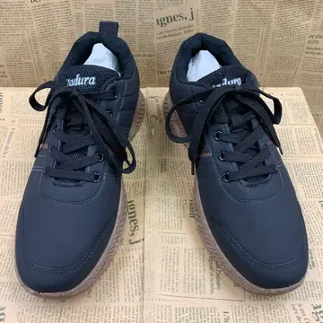 새상품 남성용 25.5cm 폭넓은 경량 방수 러버 스니커즈 블랙 2355