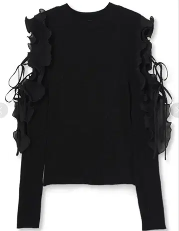 Snidel 프릴 슬리브 니트 풀오버