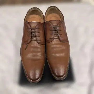 브라운 레이스업 드레스 신발