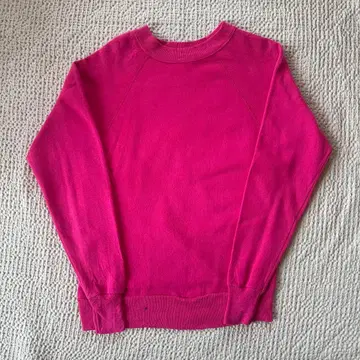 Pannill 핑크 래글런 슬리브 맨투맨 S