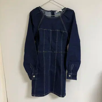 ZARA 다크 블루 데님 원피스 L