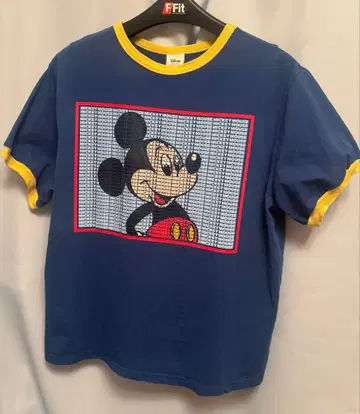moussy Disney 콜라보 링거 T셔츠 미키 빈티지