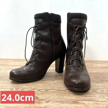 [ 새상품급 ] 다이애나 숏부츠 레이스업 일본제 브라운 24cm