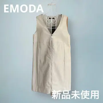 [ 미사용 새상품 ] 2way 인조 가죽 박스 원피스 베스트 EMODA