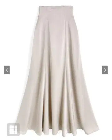 하이웨스트 새틴 플레어 스커트[dk1547] M 아이보리