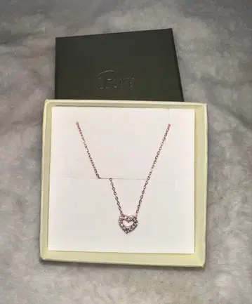 Pure 하트 모양 목걸이 로즈 골드
