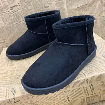 새상품 여성용 M 사이즈 경량 보아 안감 숏 어그 부츠 블랙 528