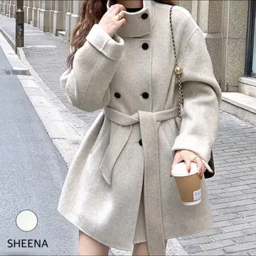 SHEENA 베이지 하프 코트 미사용