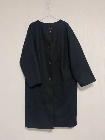 블랙 롱 코트 여성용