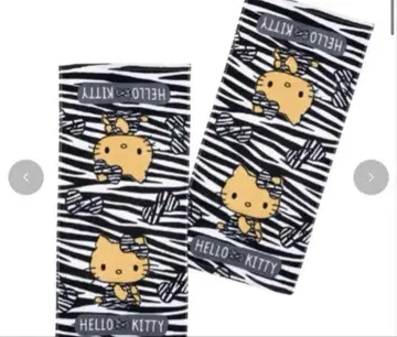 제브라 패턴 키티 페이스 타월 2개 세트