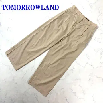 투모로우랜드 슬랙스 팬츠 베이지 큐프라 면 34 C3948