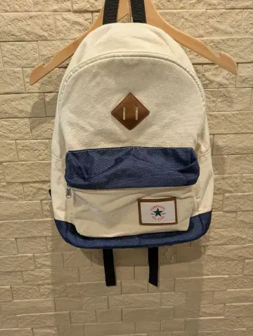 CONVERSE 캔버스 백팩 화이트/네이비