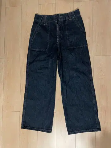 와이드 베이커 데님 팬츠 2개 세트