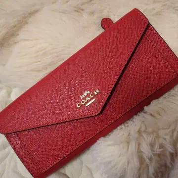 미사용 COACH 장지갑 빨간색