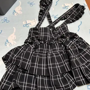 시마무라 아베일 오버롤 스커트 majoretty 블랙