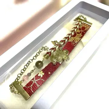 원신 아에 미코 이미지 패션 어패럴 팔찌 벚꽃 금 빨간색