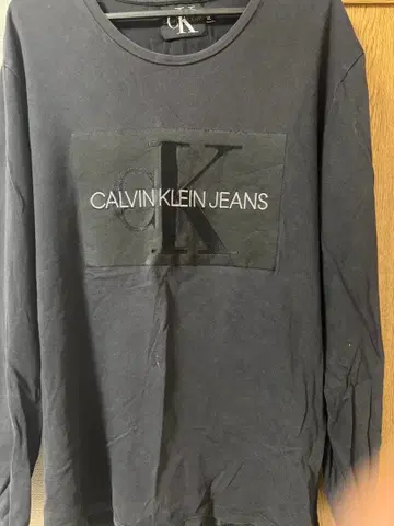 CALVIN KLEIN JEANS 블랙 롱 슬리브 T셔츠 XL