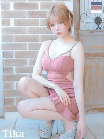 Tika 드레스 더스티 핑크 타이트 미니 드레스