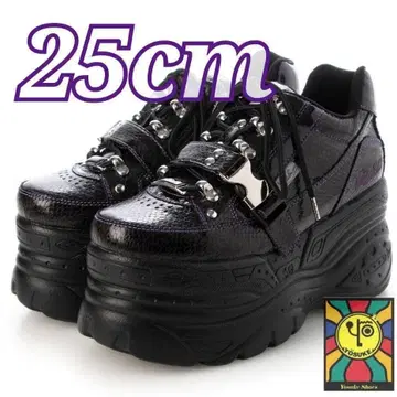 요스케 30주년 기념 25cm 초통굽 스니커즈 SR버클 블랙 뱀