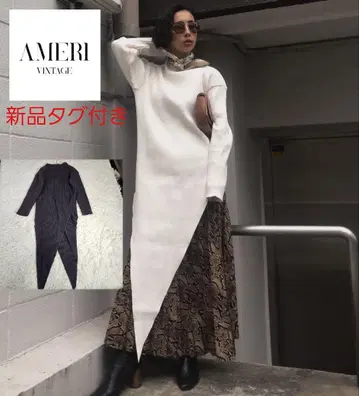 택 포함 새상품 아메리빈티지 4way 불규칙 밑단 니트 원피스