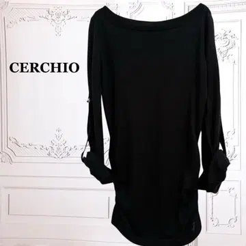 [셀루치오] 티셔츠 긴팔 [F] 블랙 블랙 롤업 무지 쿨