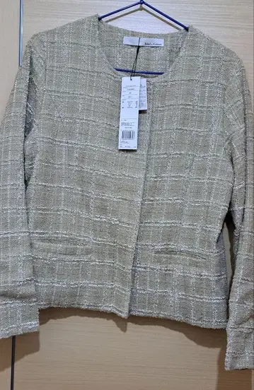 트위드 자켓과 스커트 세트 (베이지) 미사용품 프리 사이즈